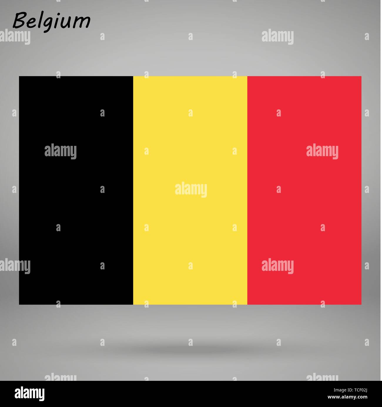 simple flag of Belgium isolated on white background Stock Vector Image ...