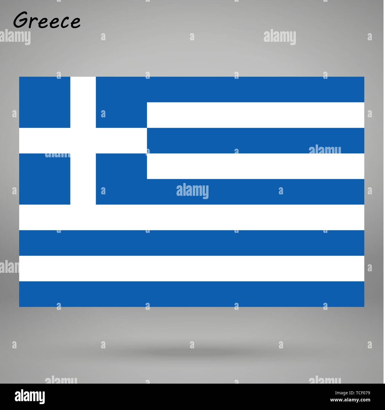 simple flag of greece isolated on white background Stock Vector Image ...