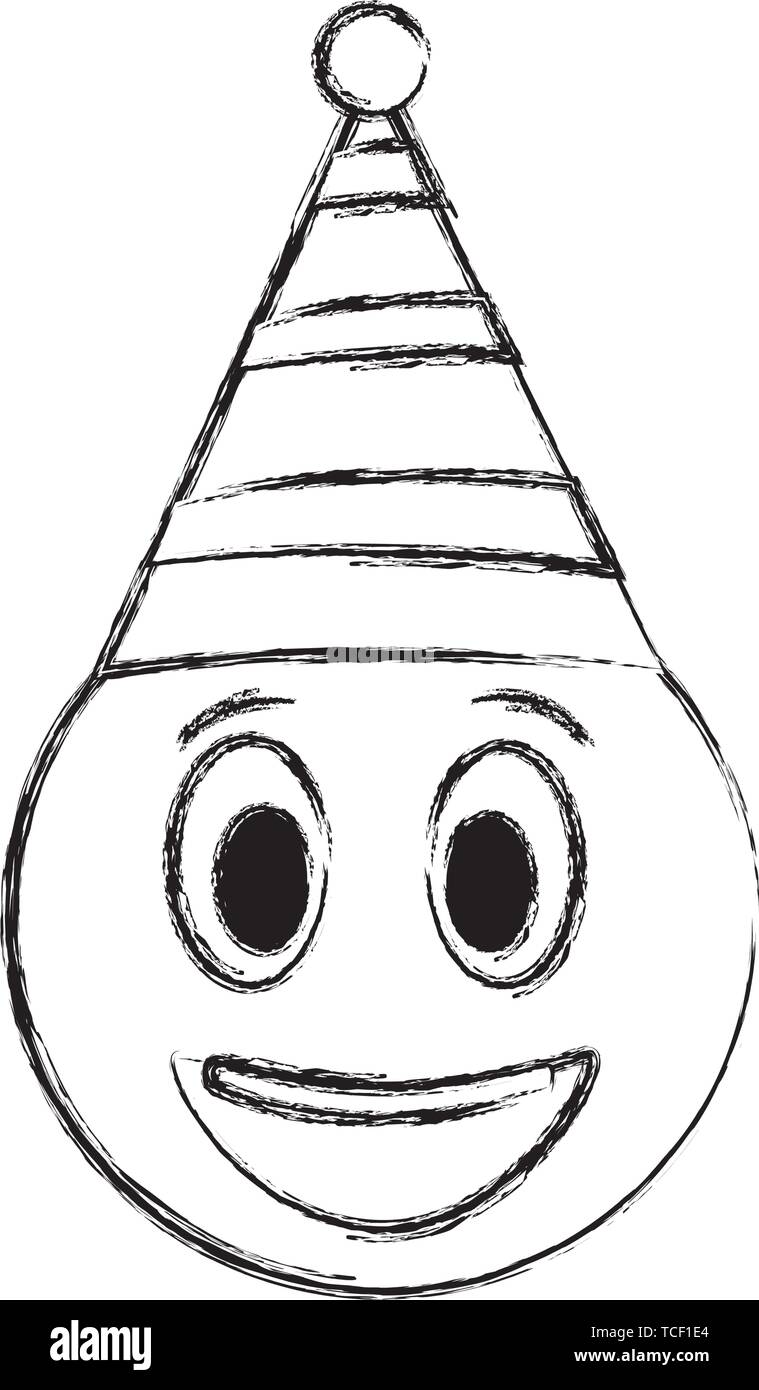 smiley emoji party hat Stock Vector Image & Art Alamy