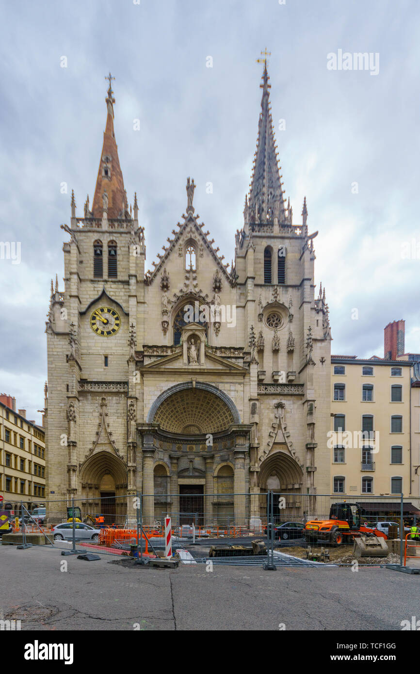 The facade of SaintNizier Church, in Lyon, France Stock Photo Alamy