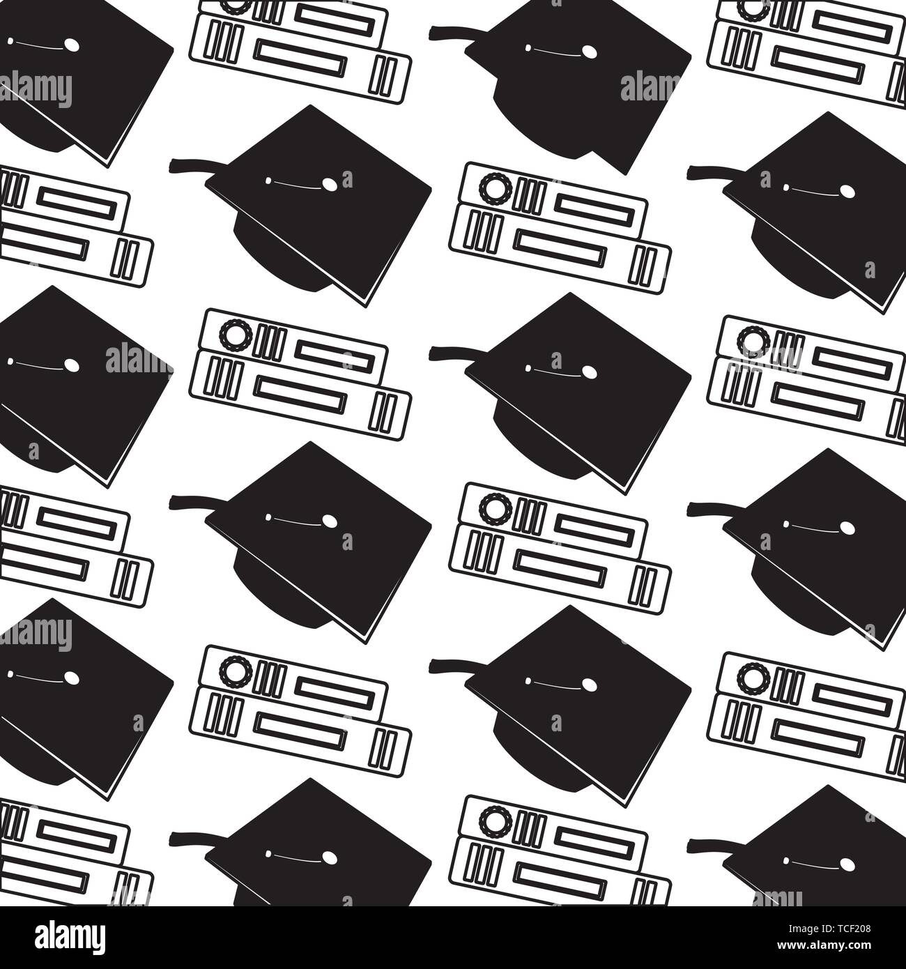 school graduation hat and books background Stock Vector Image & Art - Alamy