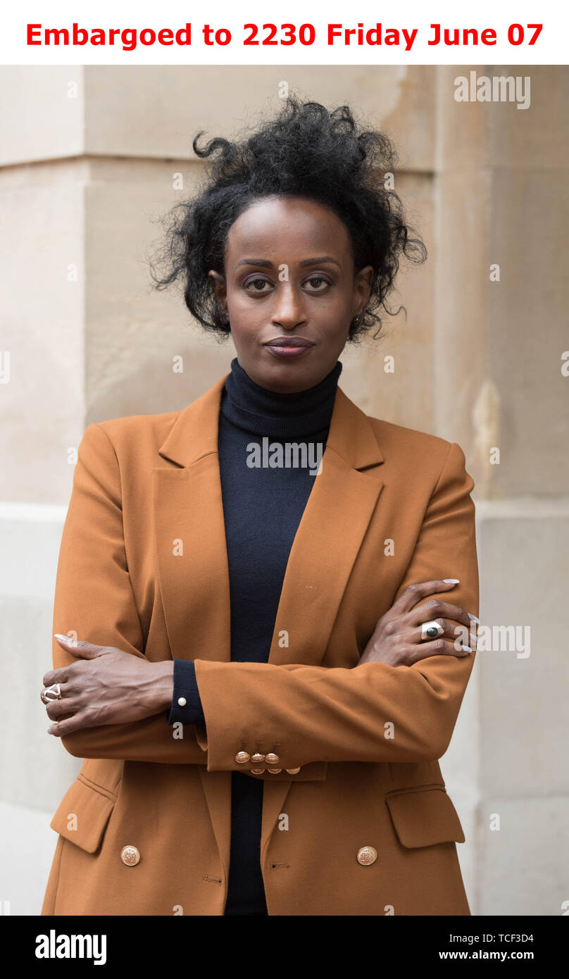 Embargoed to 2230 Friday June 07 Leyla Hussein at Lancaster House in London, she has been awarded an OBE in the Queen's Birthday Honours List for services to tackling FGM and Gender Inequality. Stock Photo