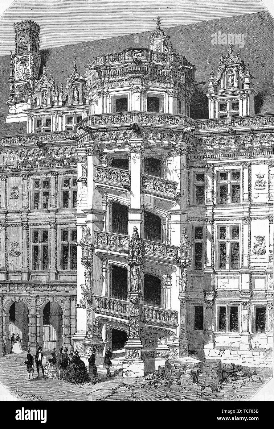 Chateau de blois Black and White Stock Photos \u0026 Images - Alamy, image size:889x1390