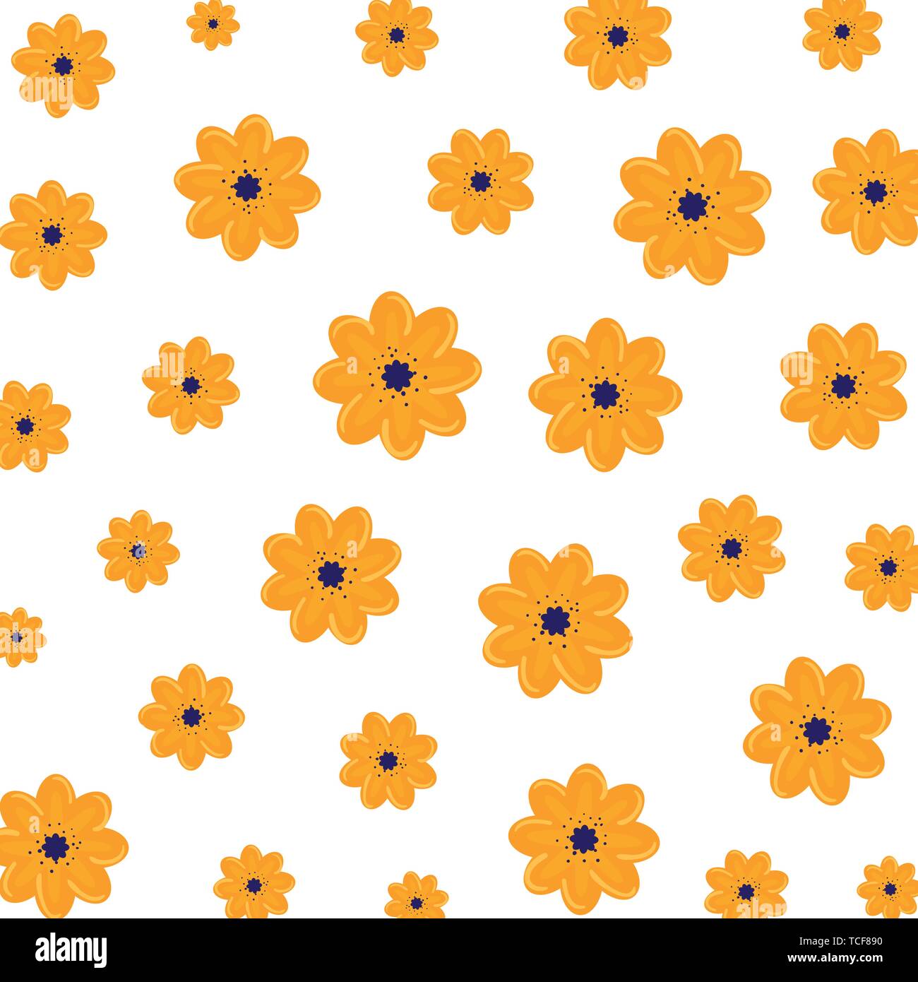 beautiful flowers pattern background vector illustration Stock Vector ...
