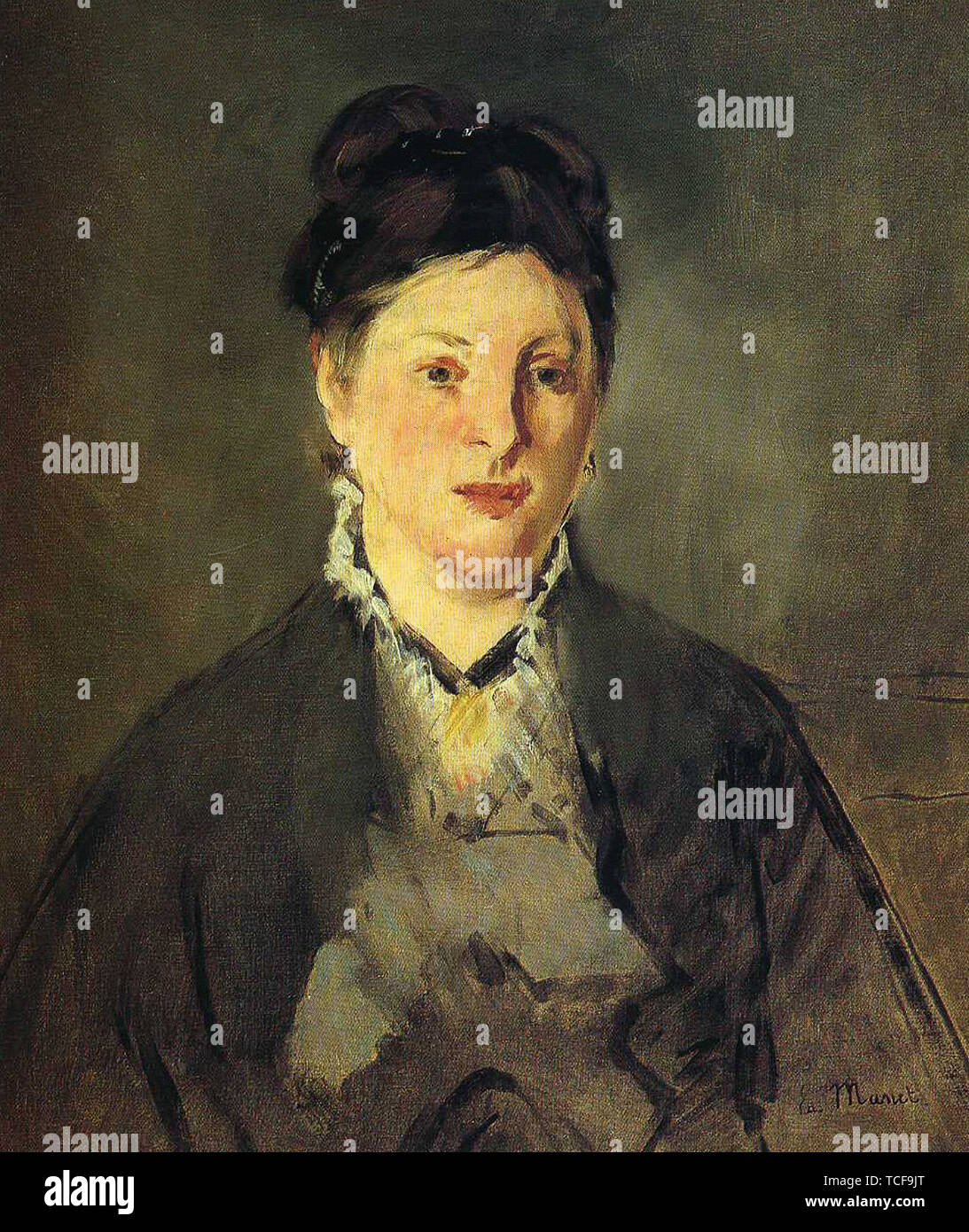 Edouard Manet - Portrait Suzanne Edouard Manet 1870 Stock Photo
