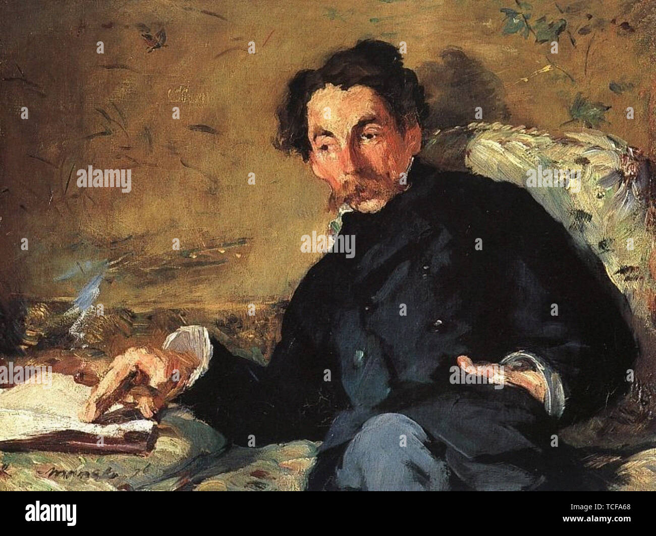 Edouard Manet - Portrait Stephane Mallarme 1876 Stock Photo