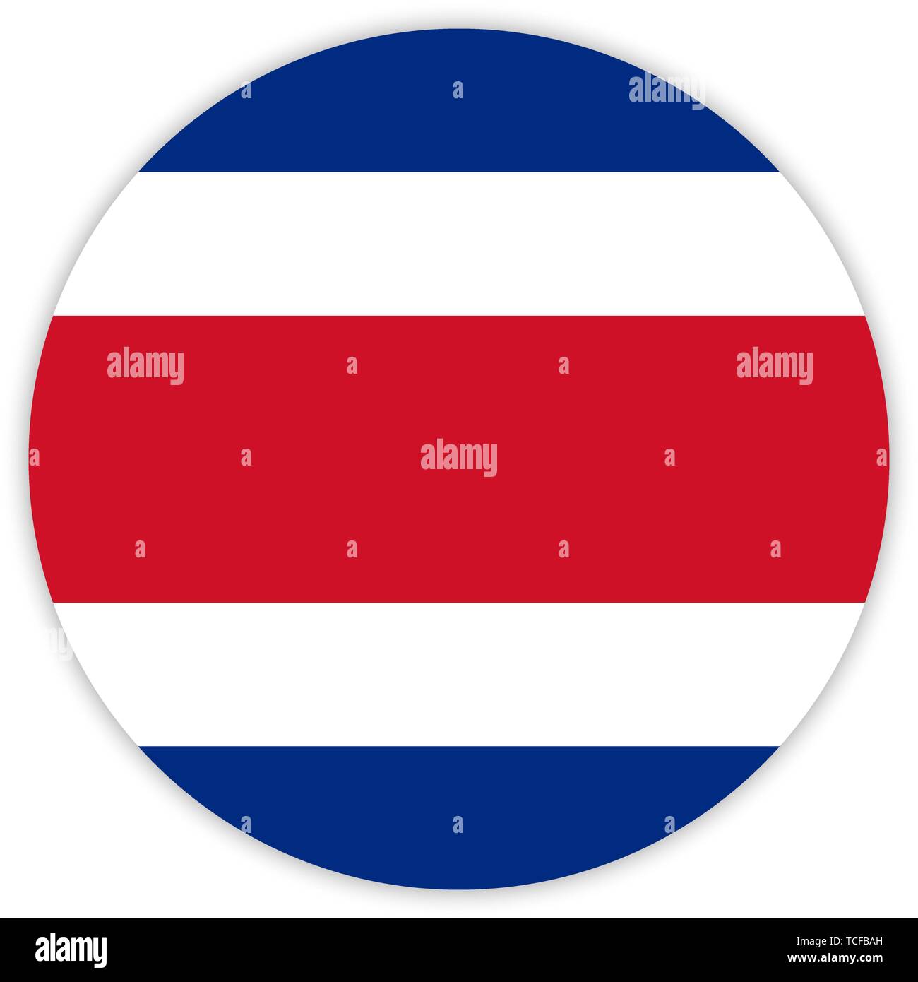 Costa Rica Flag Rounded Simple round flag of Costa Rica . Template for your design . Template ...