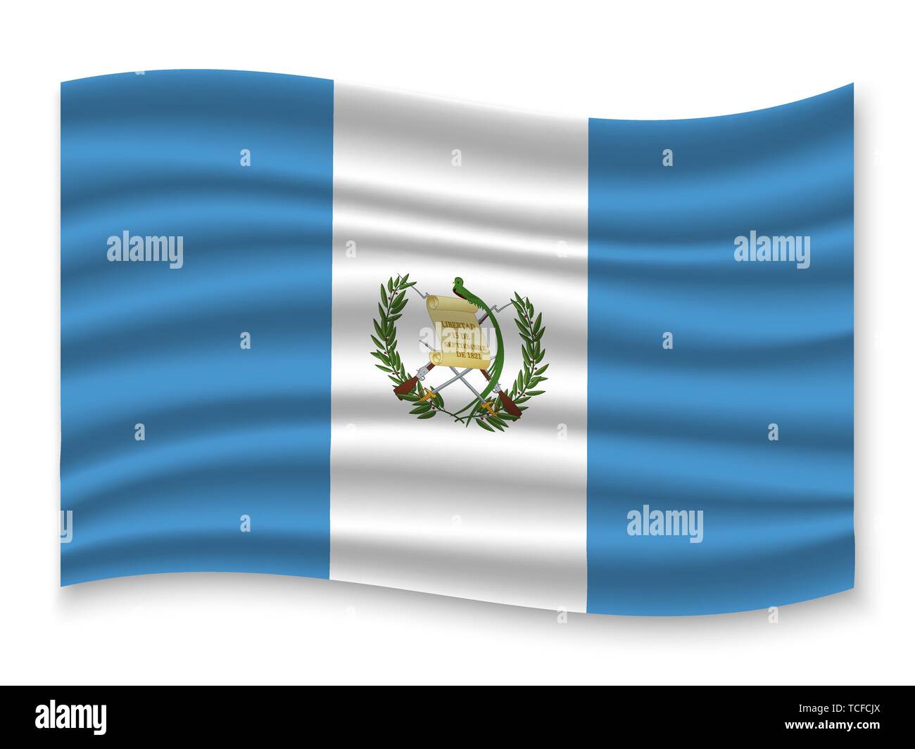 3D Waving Flag of Guatemala . Template for your design Stock Vector ...