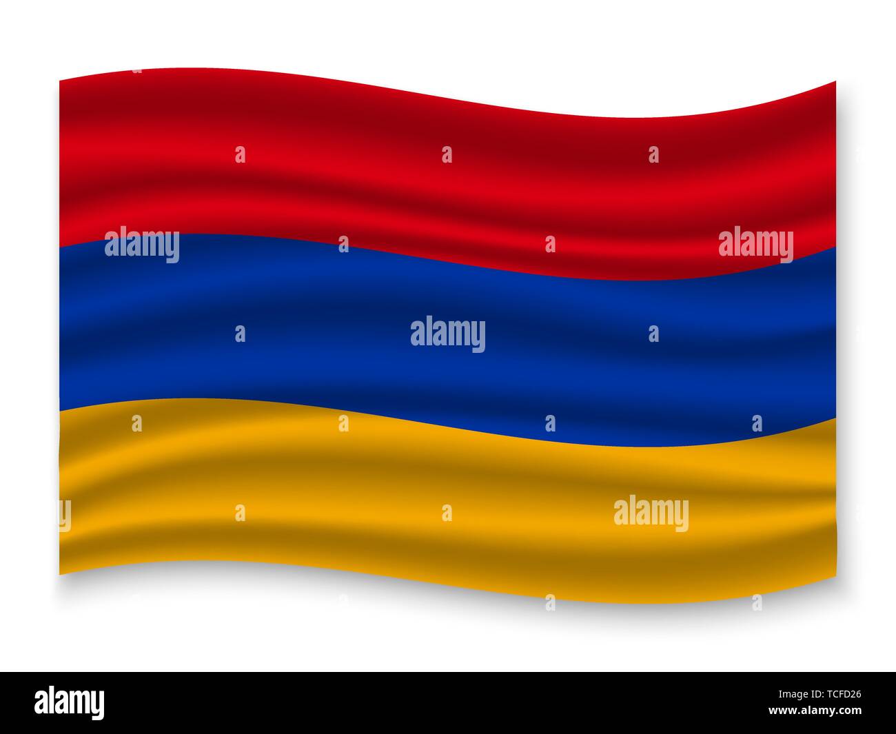 3D Waving Flag of Armenia . Template for your design Stock Vector Image ...