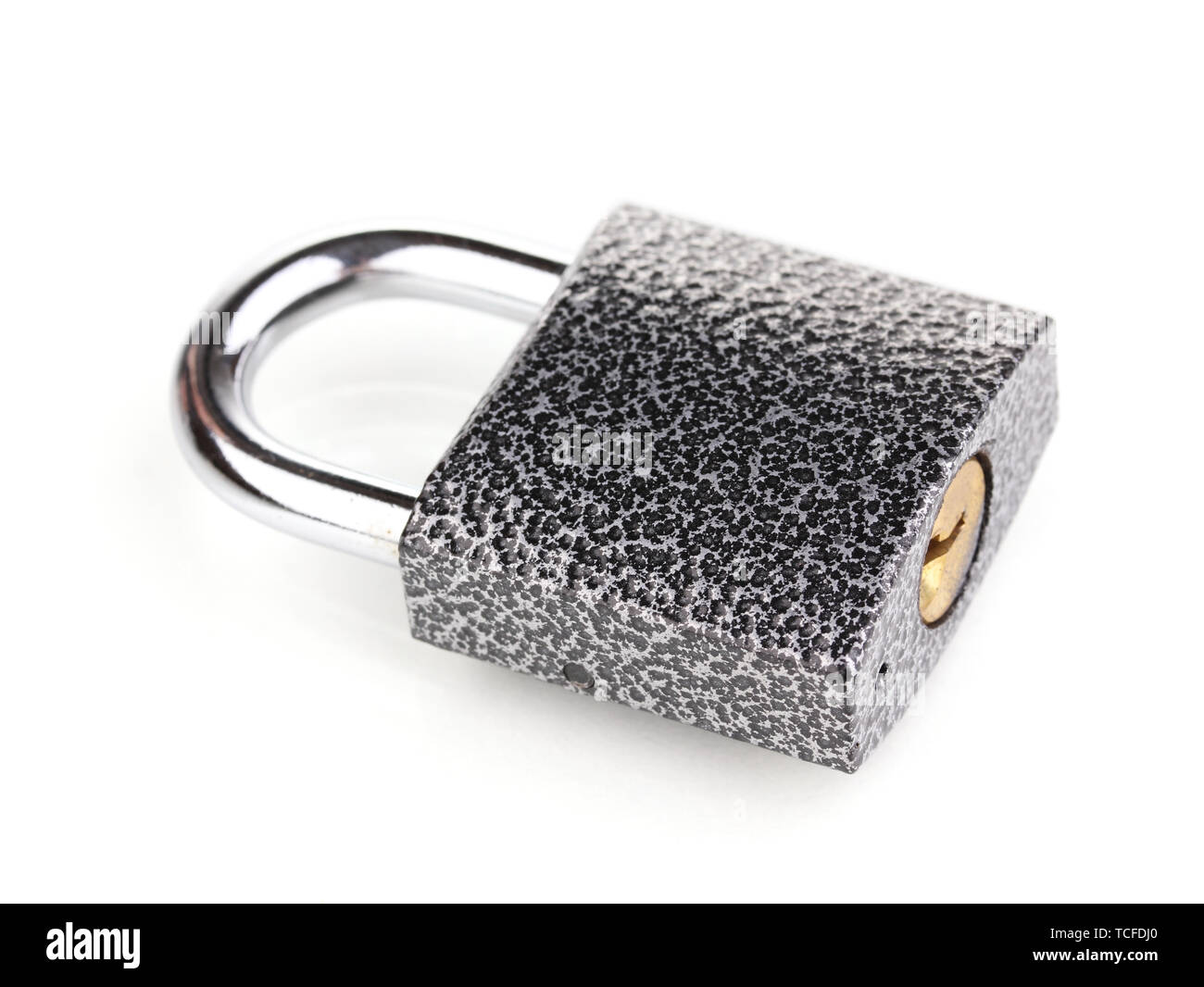 Modern padlock isolated on white Stock Photo - Alamy