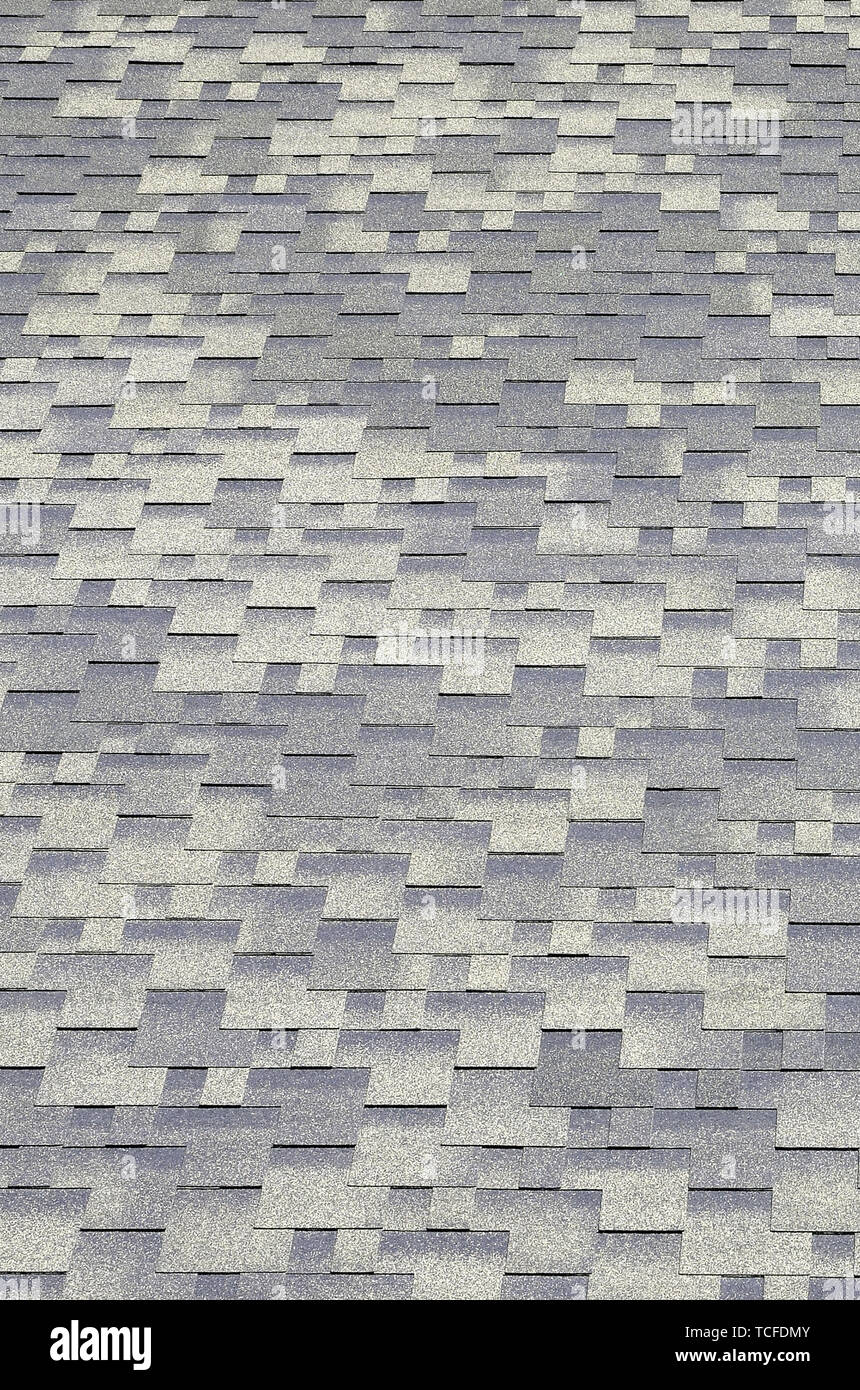 Flexible shingles of bitumen roofing surface. Background mosaic texture ...