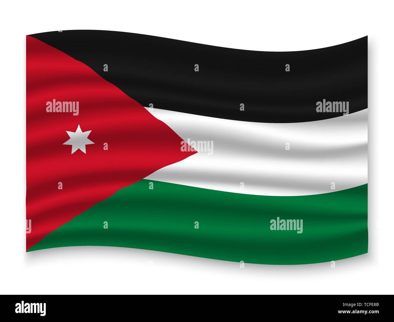 3D Waving Flag of Jordan . Template for your design Stock Vector Image & Art Alamy
