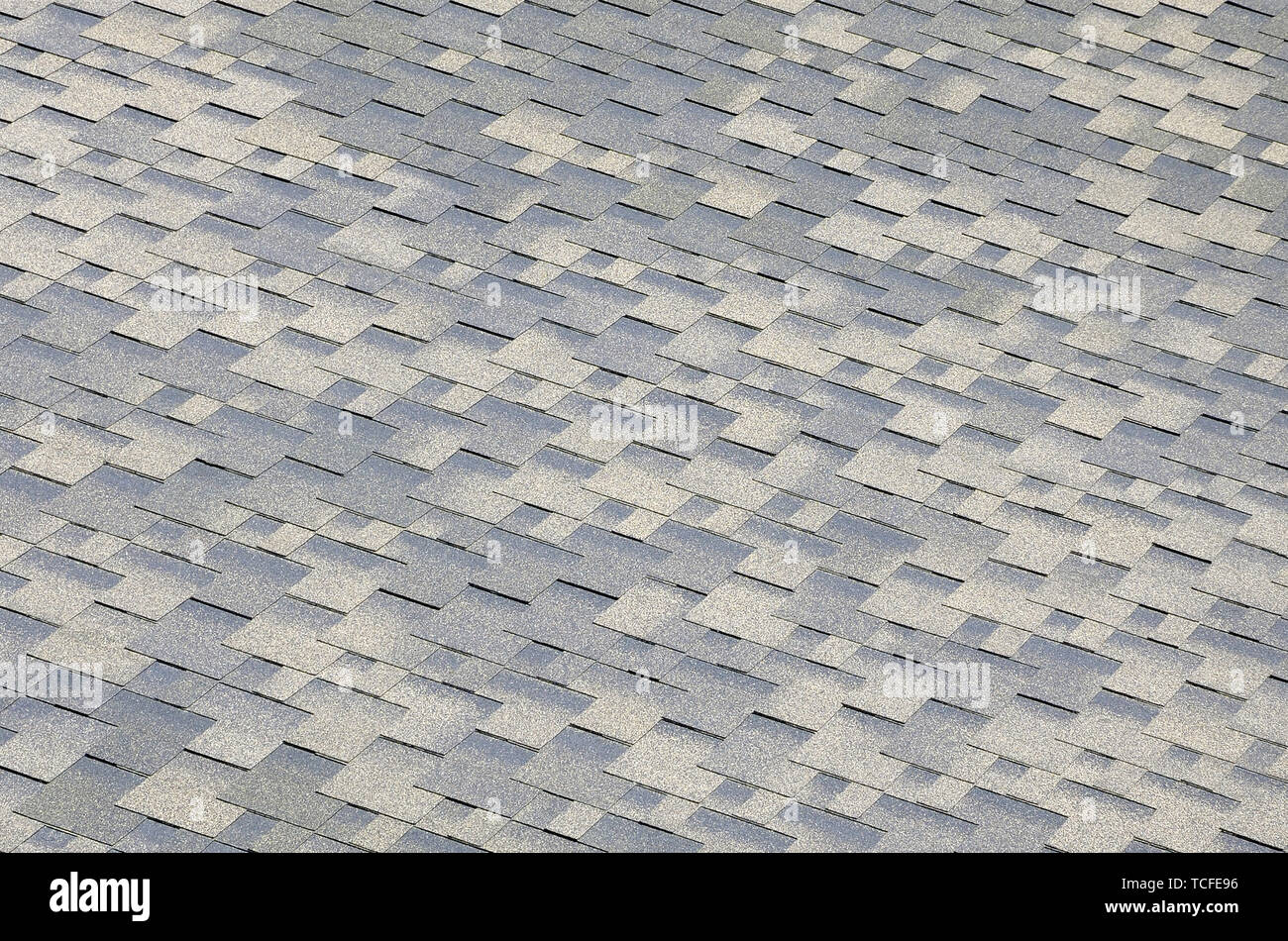 Flexible shingles of bitumen roofing surface. Background mosaic texture ...