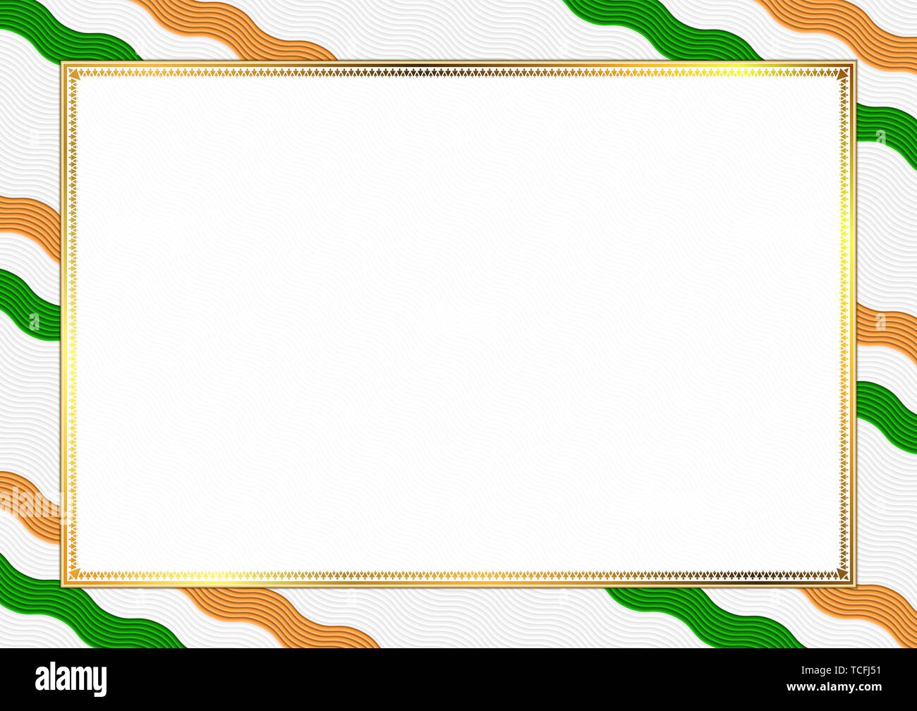 Border made with India national colors. Template elements for your ...