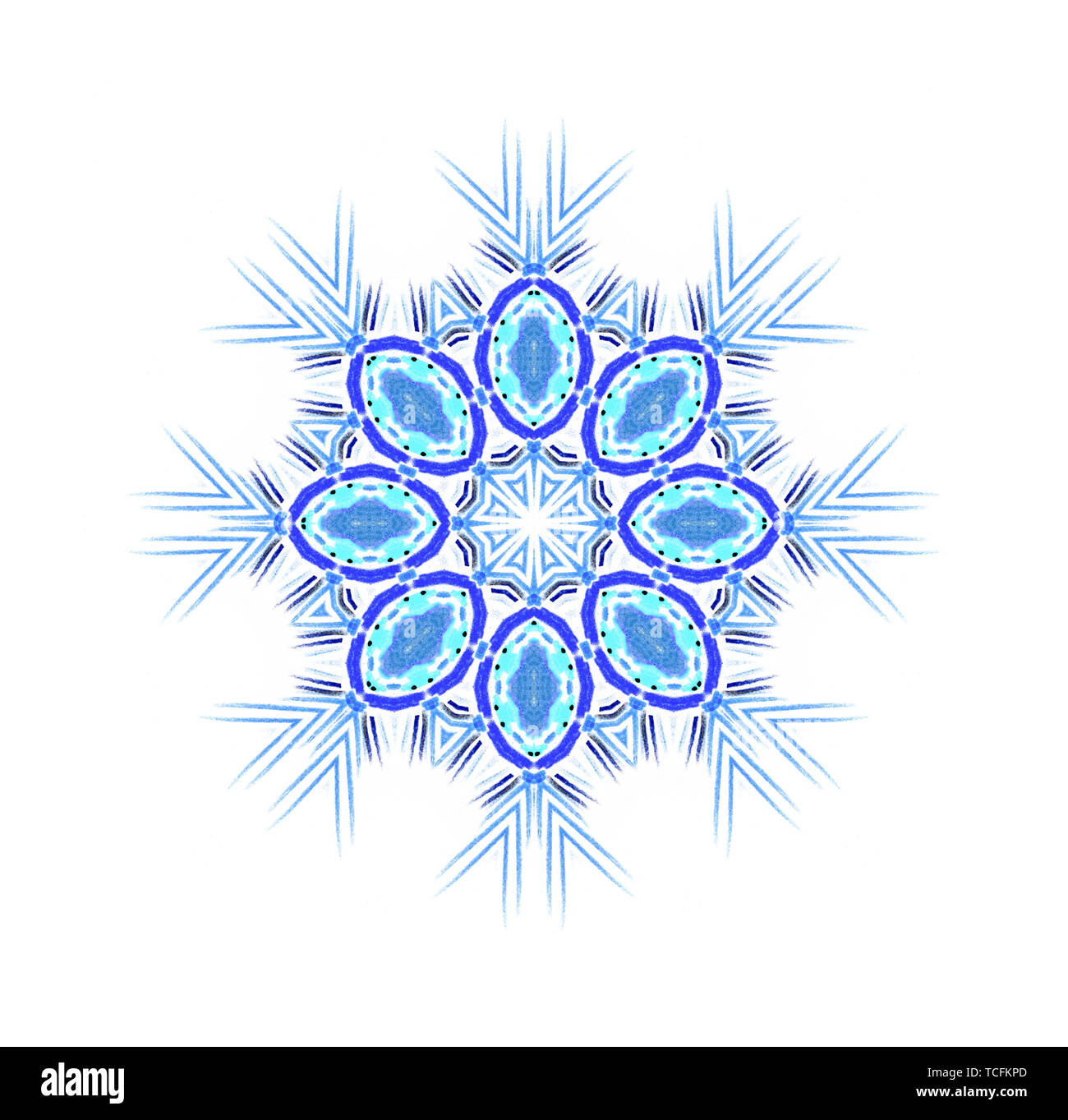 Blue abstract shape on white background Stock Photo - Alamy