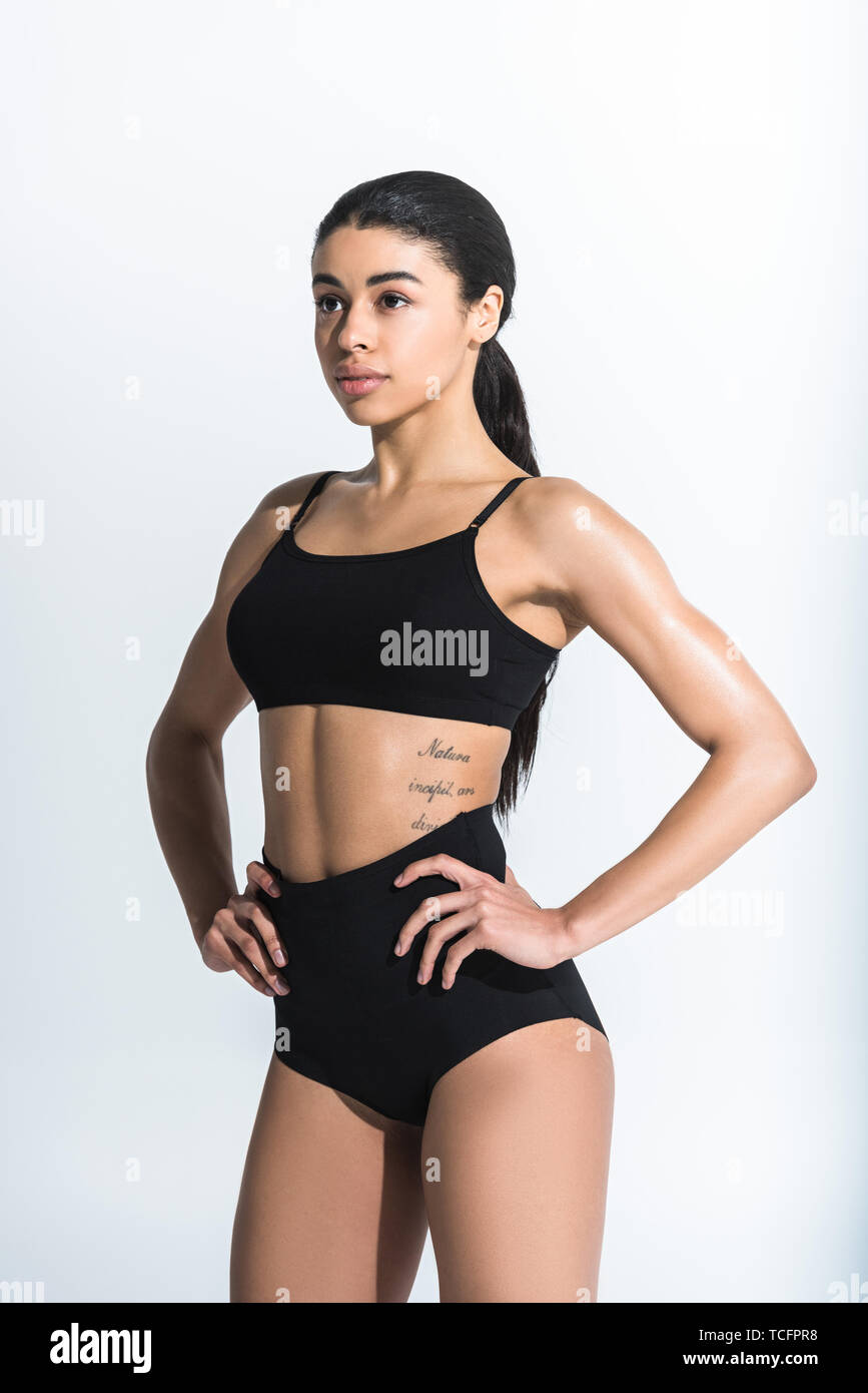 black girl sports bra