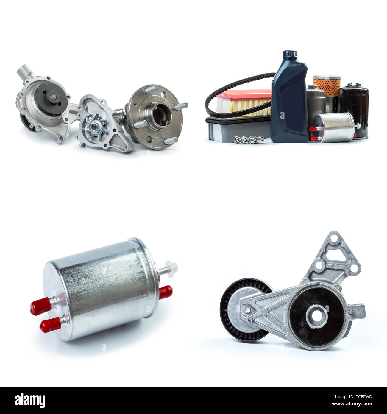 Various car parts necessary for vehicle service Stock Photo - Alamy