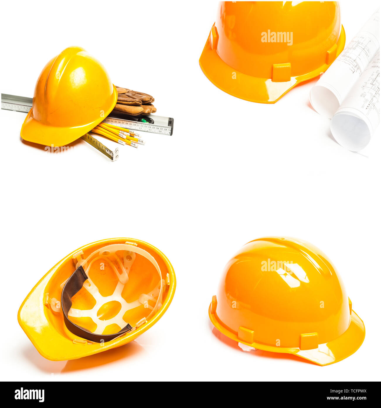 Standard construction safety equipment Stock Photo Alamy
