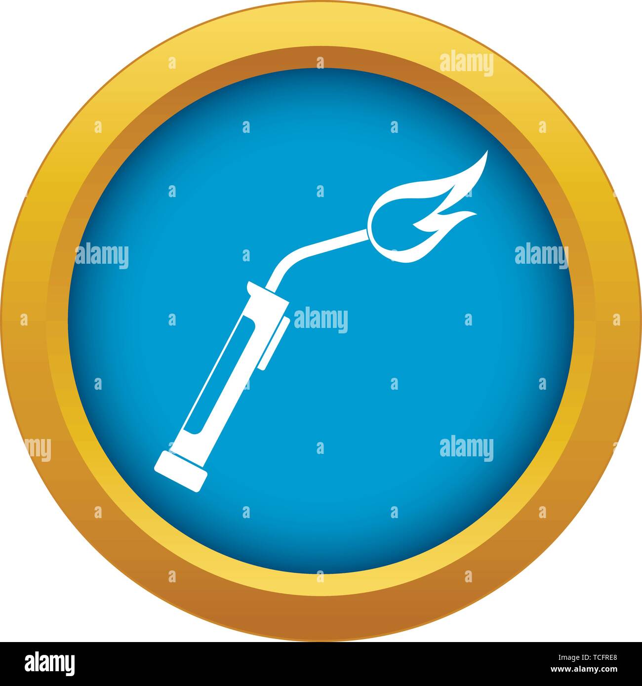 Welding torch icon blue vector isolated Stock Vector
