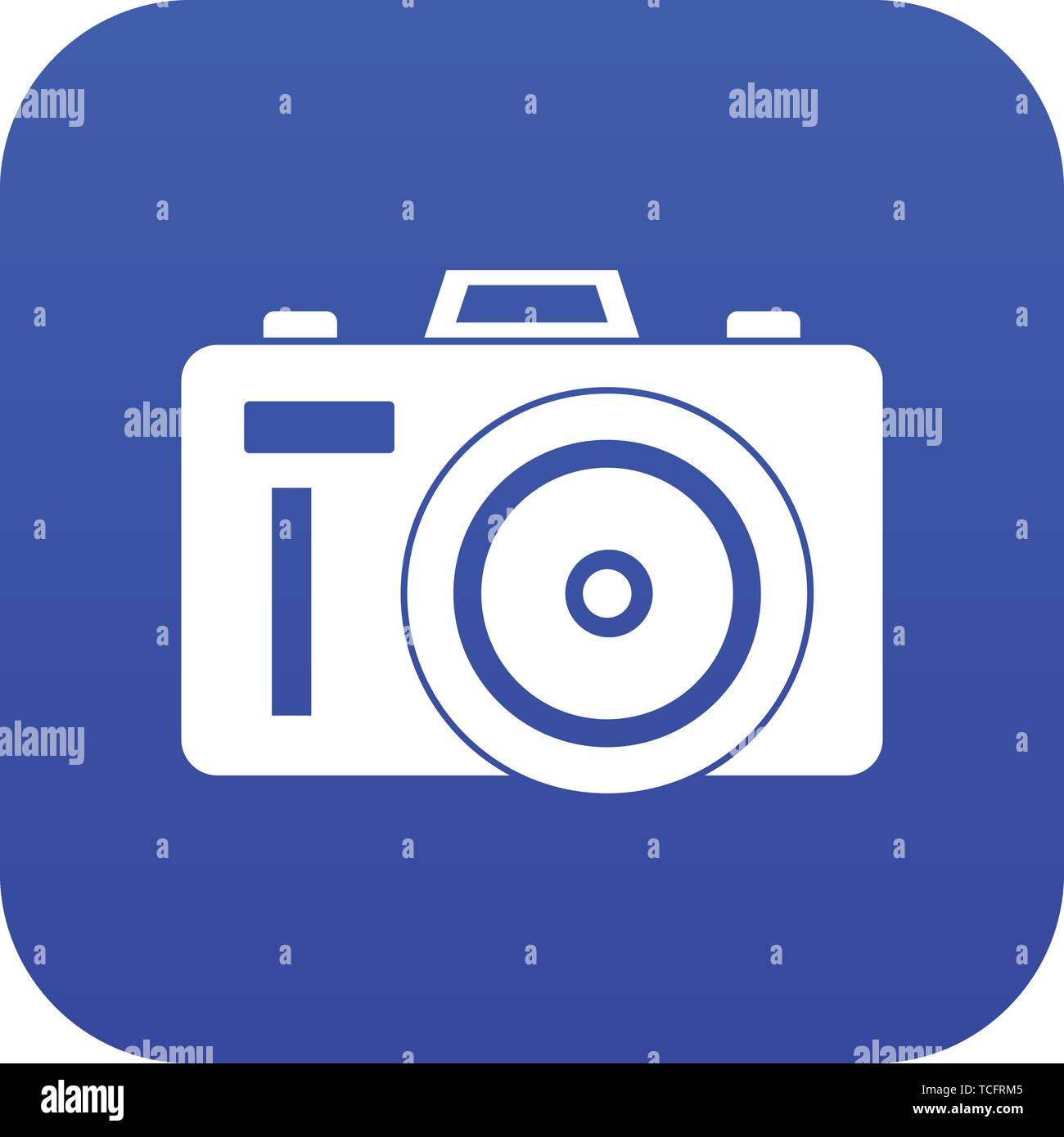 Photocamera icon digital blue Stock Vector