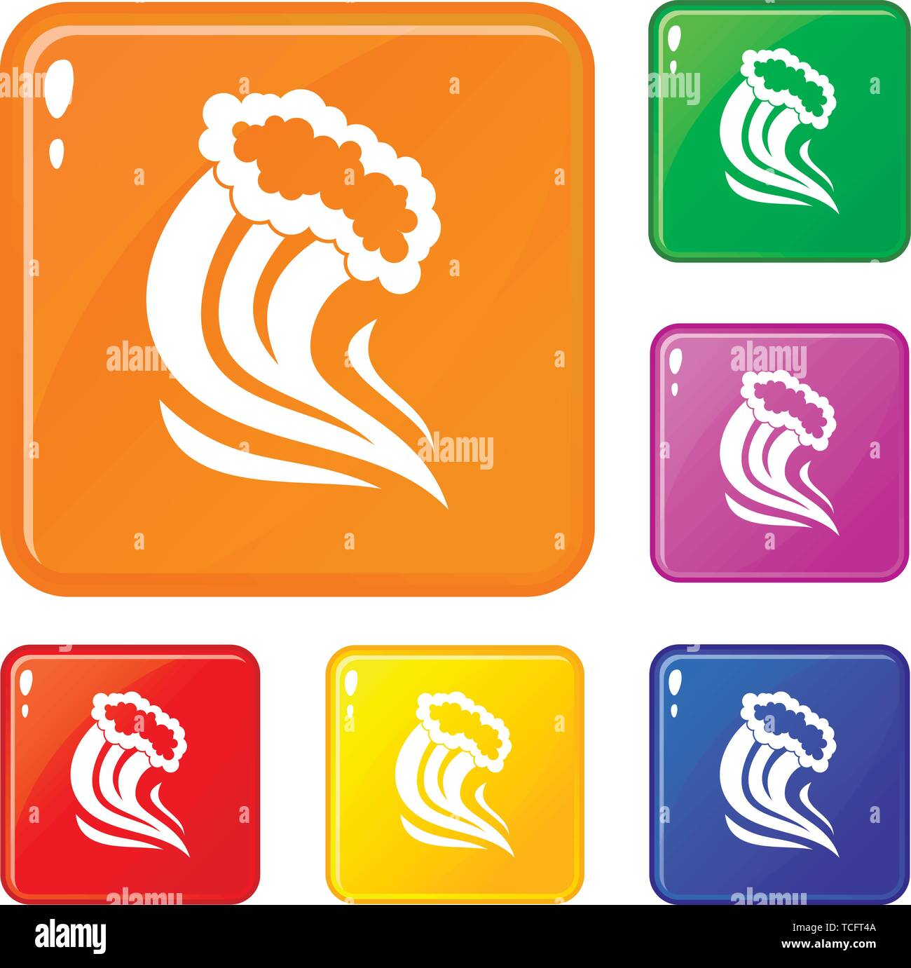 Foamy splash icons set vector color Stock Vector Image & Art - Alamy