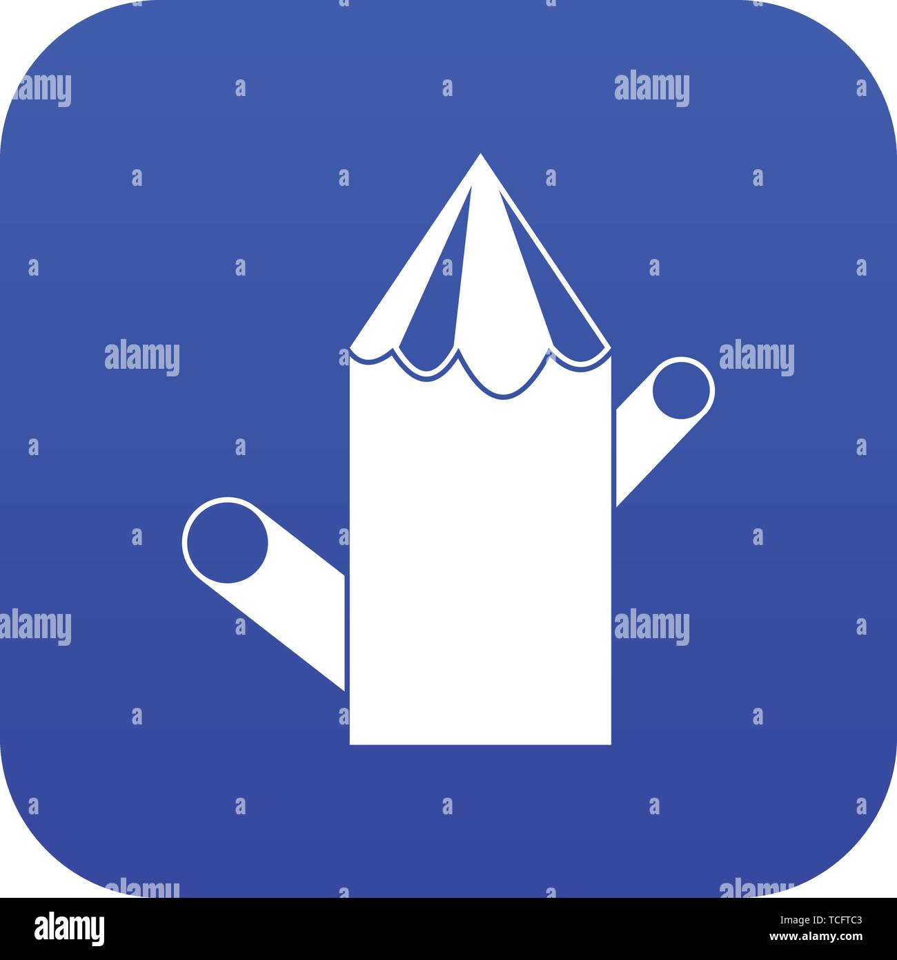 Wooden stump icon digital blue Stock Vector Image & Art - Alamy