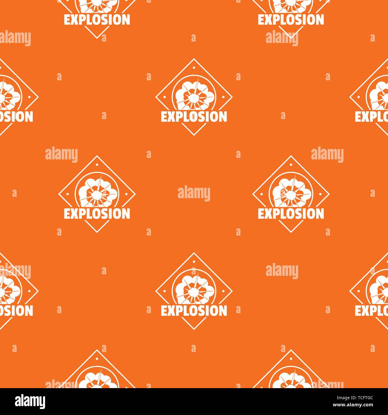 Explosion pattern vector orange Stock Vector