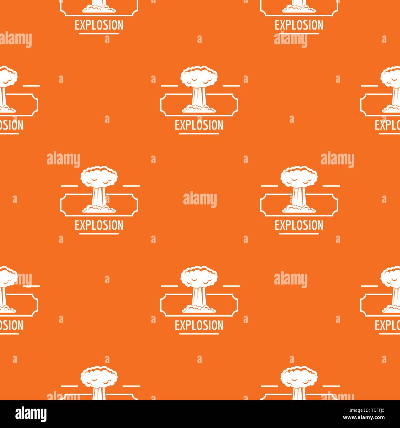 Smoke explosion pattern vector orange Stock Vector