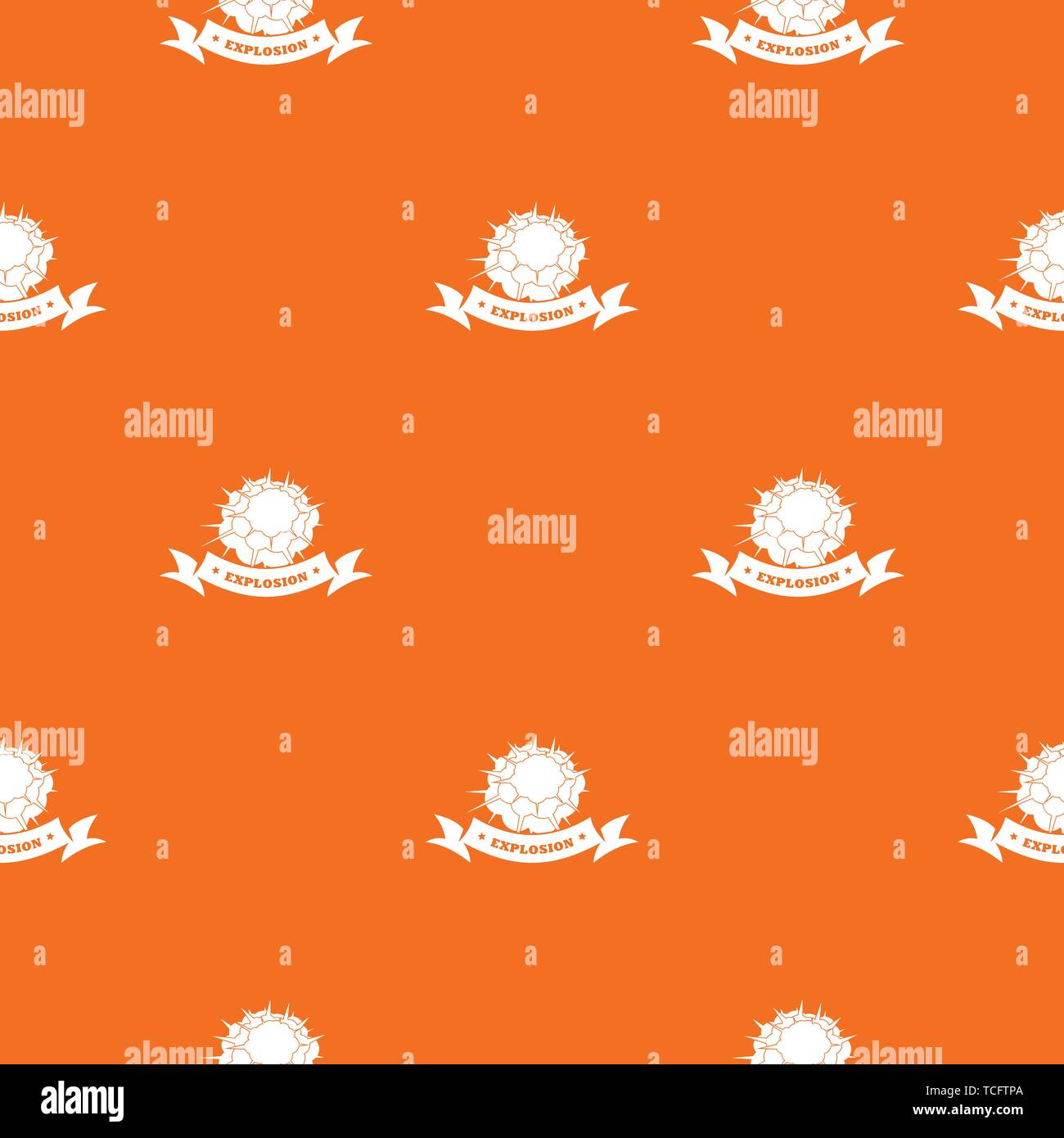 Atomic explosion pattern vector orange Stock Vector
