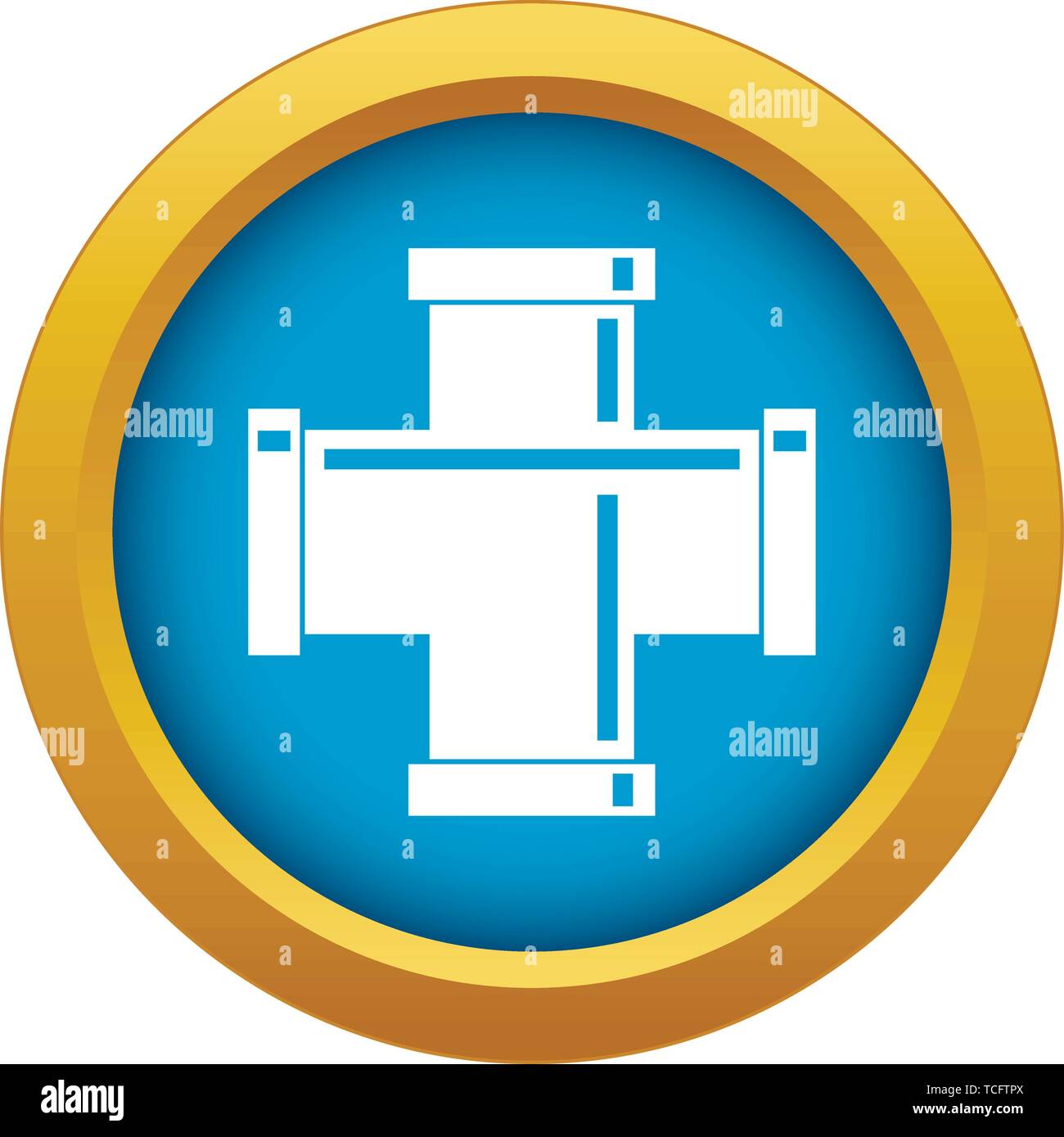 Black pipe fitting icon blue vector isolated Stock Vector Image & Art ...