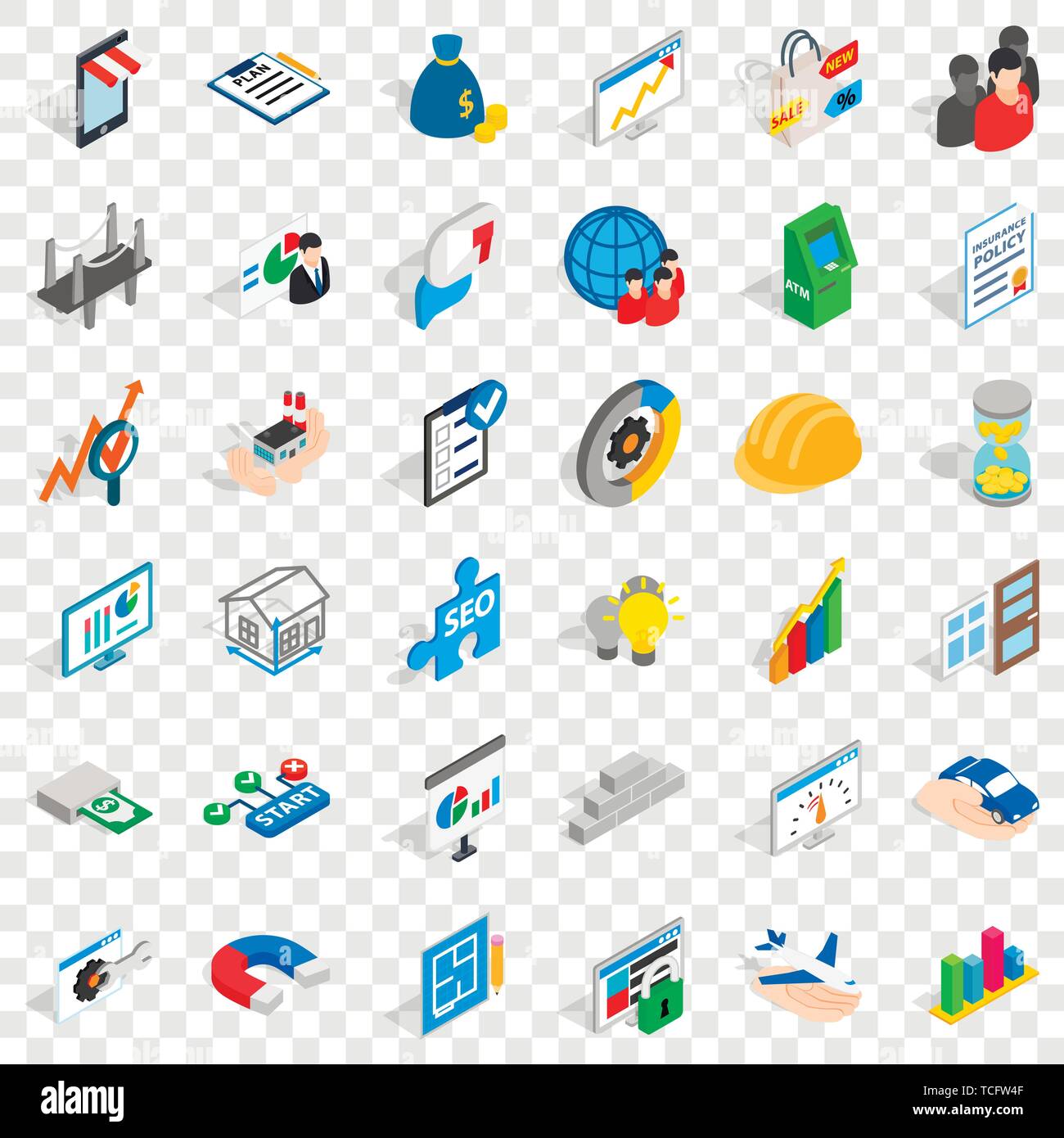 Banking icons set, isometric style Stock Vector Image & Art - Alamy