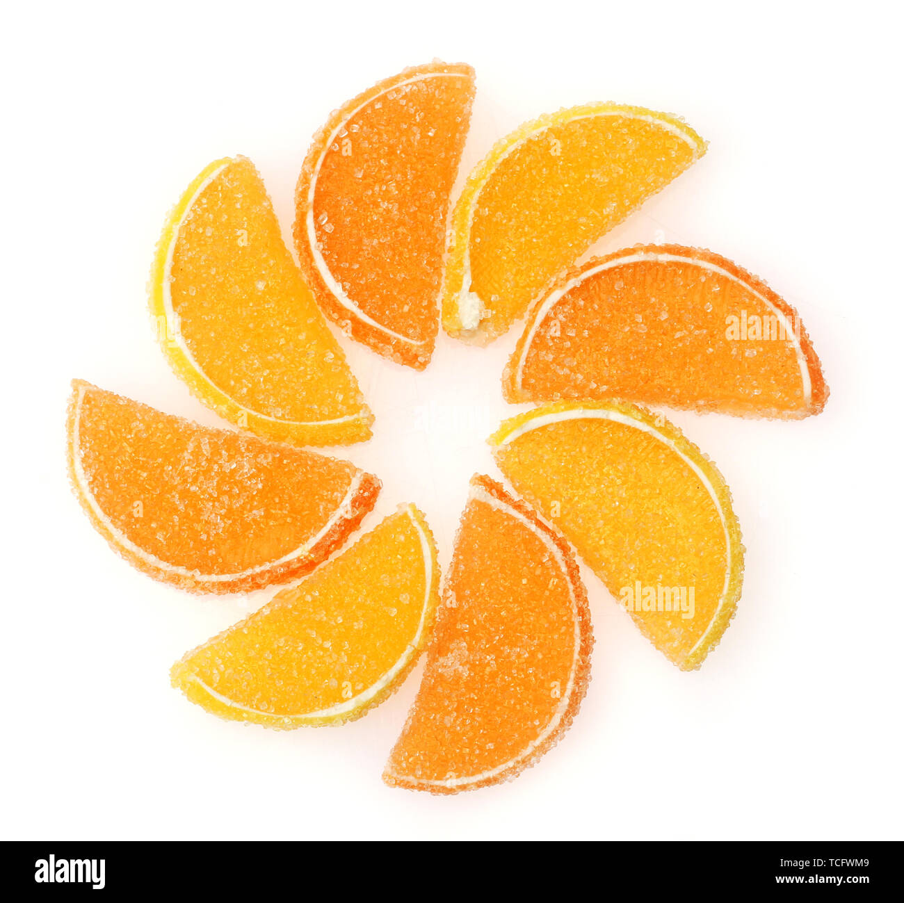 orange jelly candies isolated on white Stock Photo Alamy