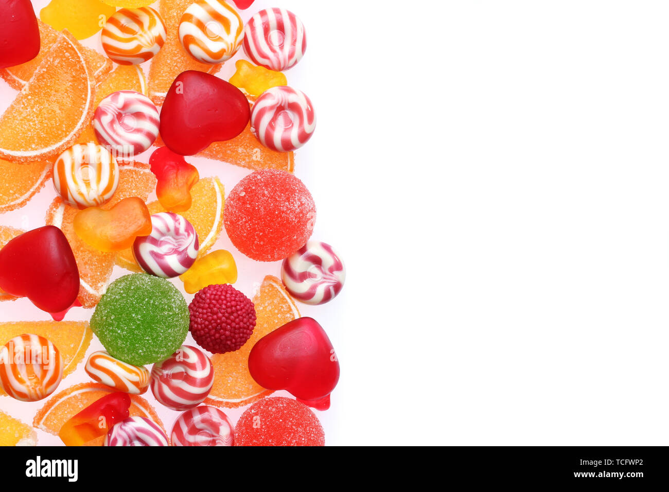 colorful jelly candies isolated on white Stock Photo - Alamy
