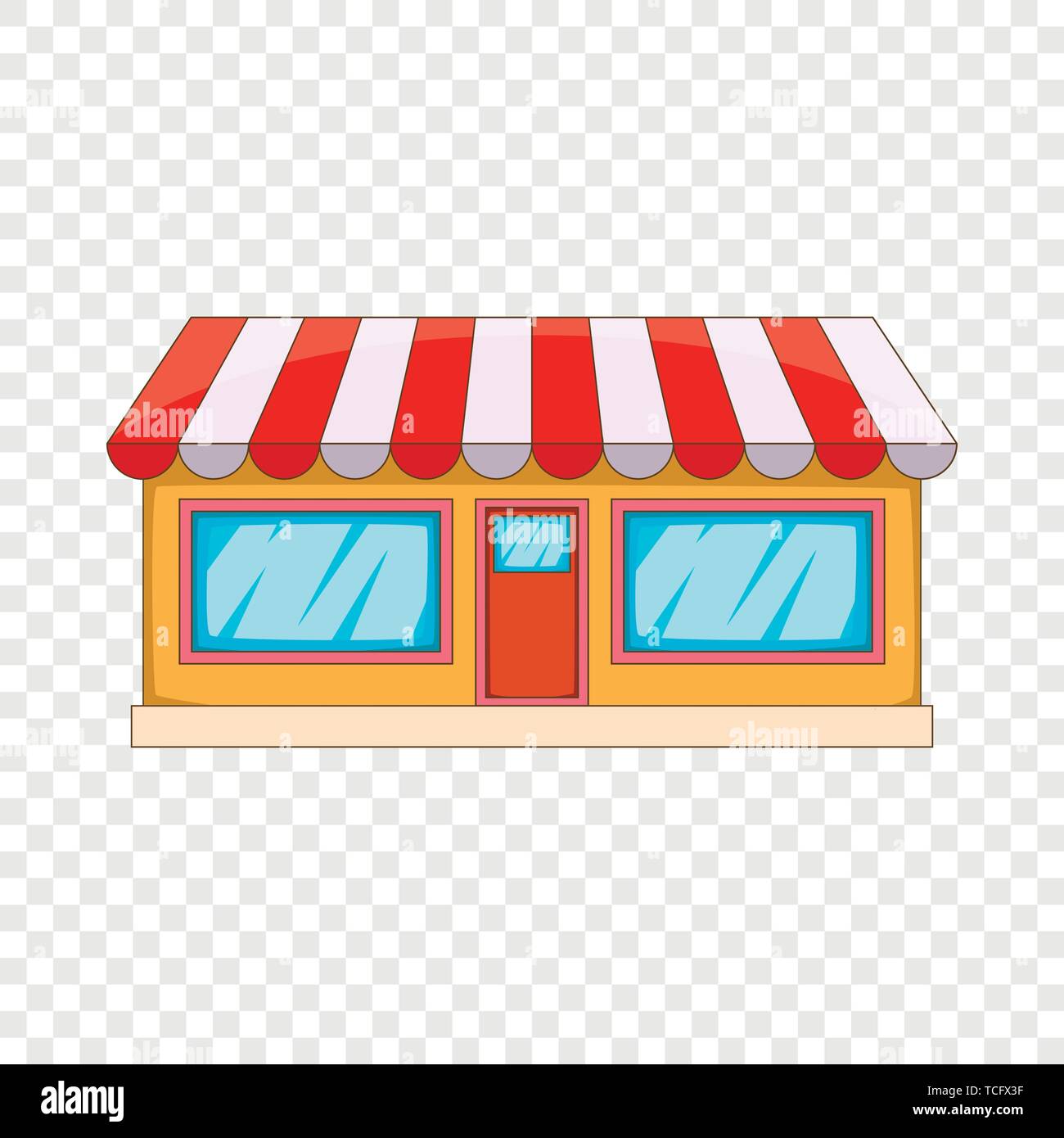 Shop icon, cartoon style Stock Vector