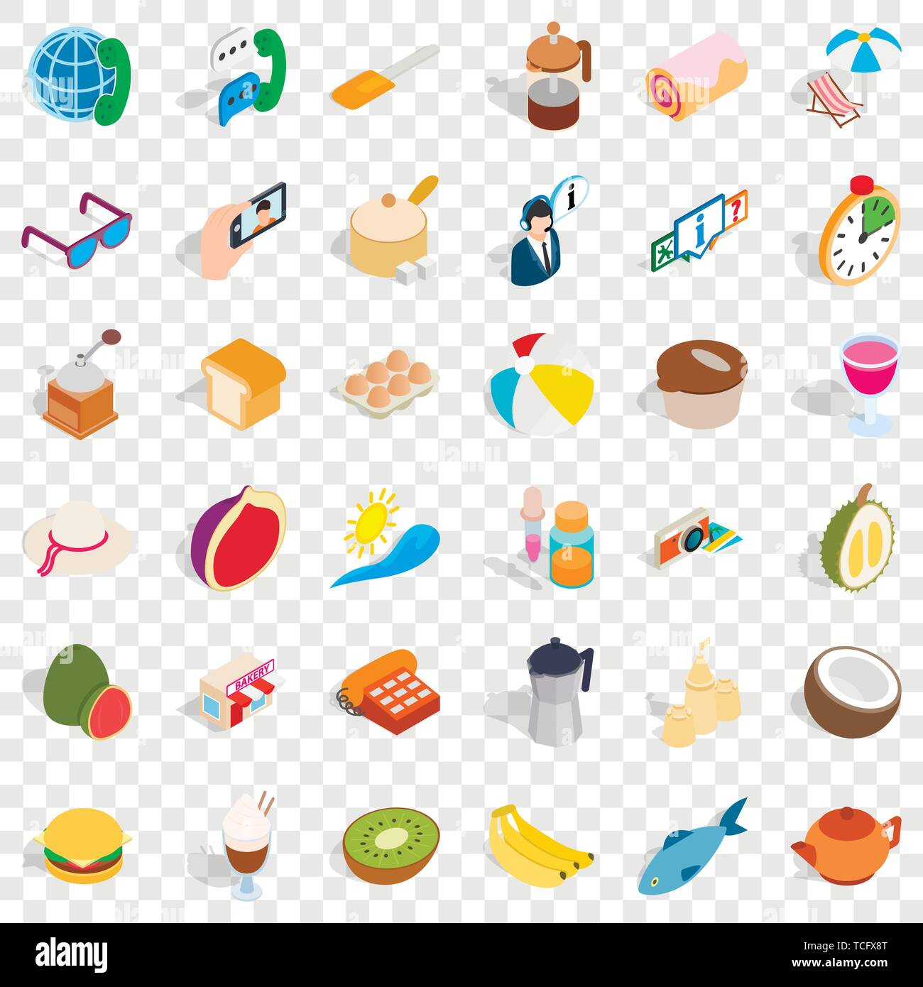 Fruit icons set, isometric style Stock Vector Image & Art - Alamy