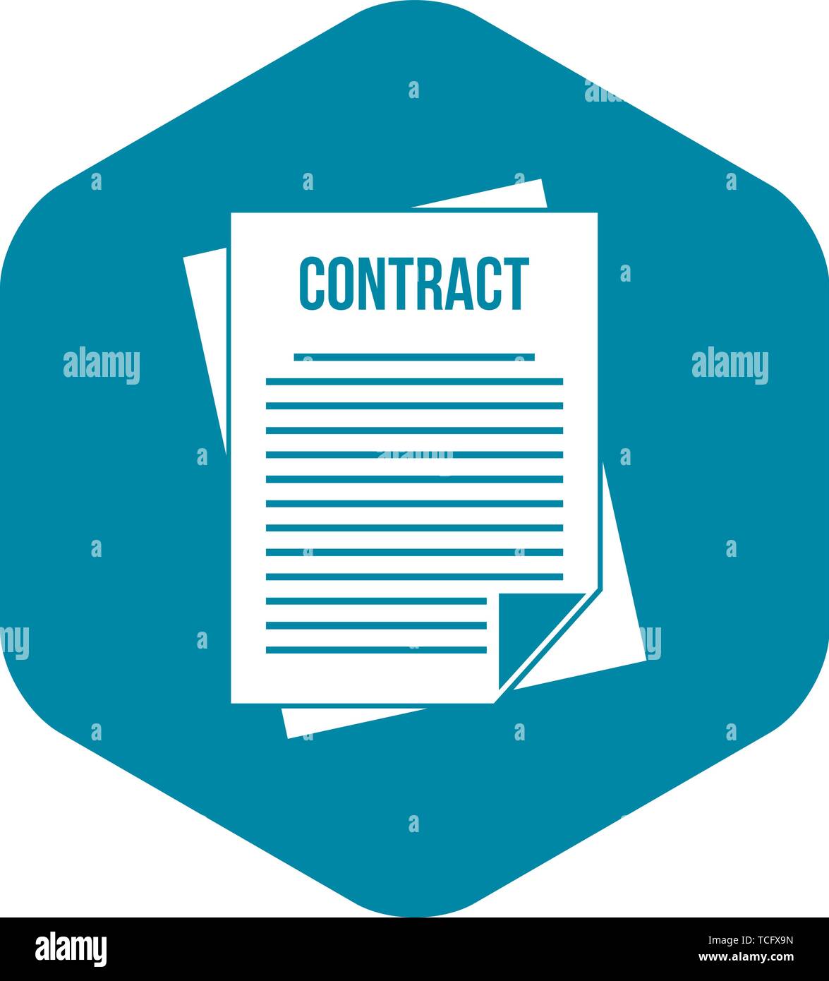 Contract icon in simple style Stock Vector Image & Art - Alamy