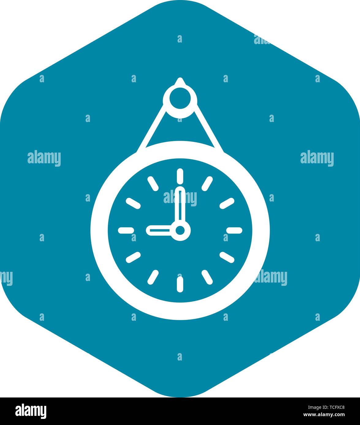Clock icon in simple style Stock Vector Image & Art - Alamy