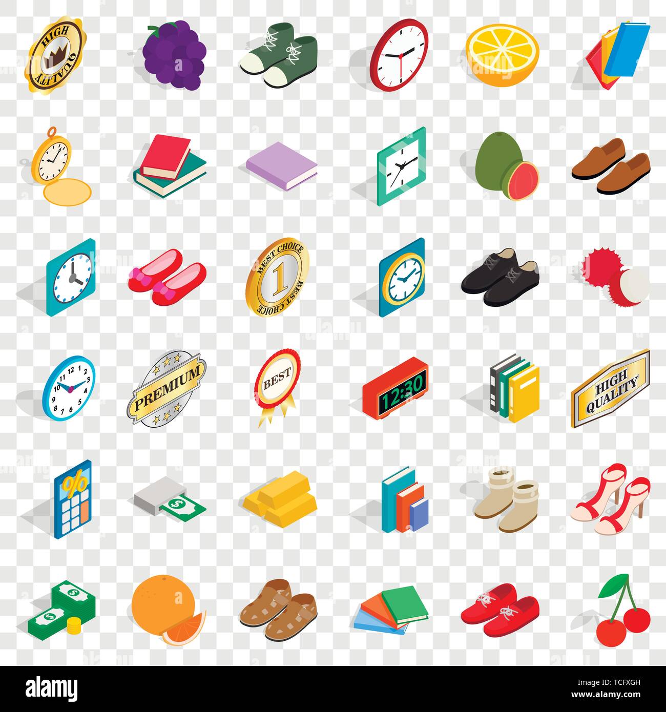 Skill icons set, isometric style Stock Vector Image & Art - Alamy