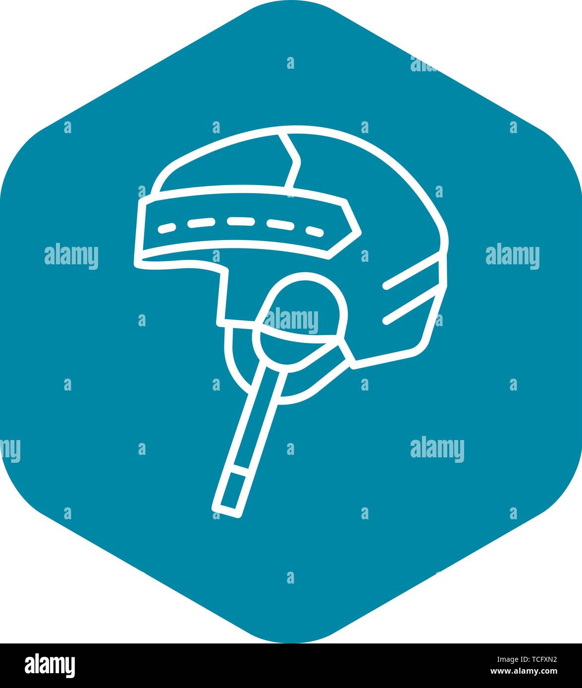 Hockey helmet icon, outline style Stock Vector Image & Art - Alamy