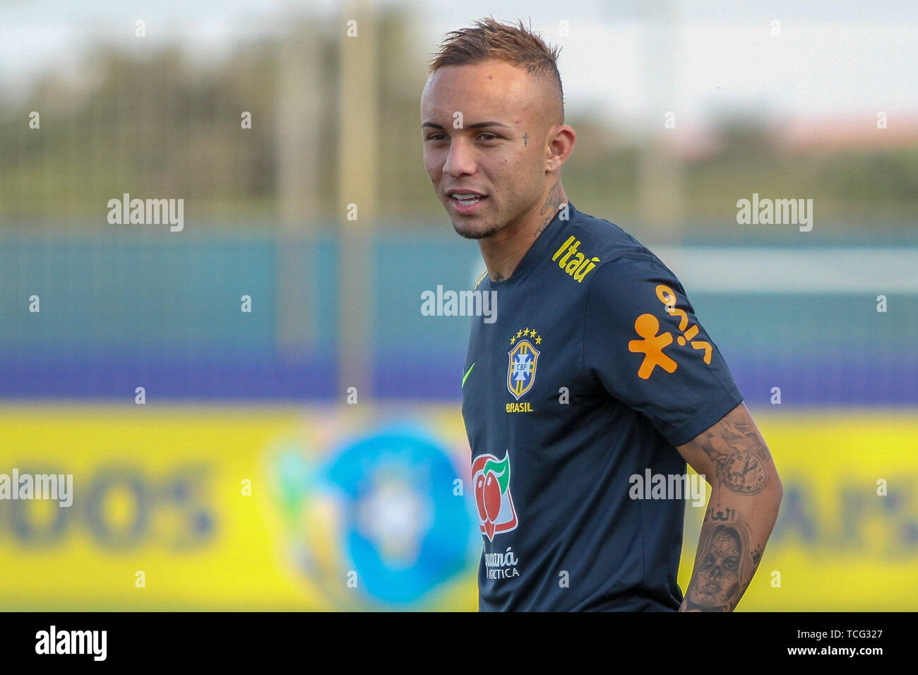 Porto Alegre, Brazil. 7th June, 2019. Training session of the Brazilian national football team - Everton before their international game against Honduras on 9th June Credit: Action Plus Sports/Alamy Live News Stock Photo