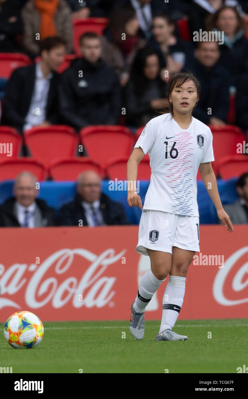 Paris, France. 7th June, 2019. Jang Sel-gi (South Korea) during the FIFA Women's World Cup France 2019 Group A match between France 4-0 South Korea at Parc des Princes in Paris, France, June 7, 2019. Stock Photo