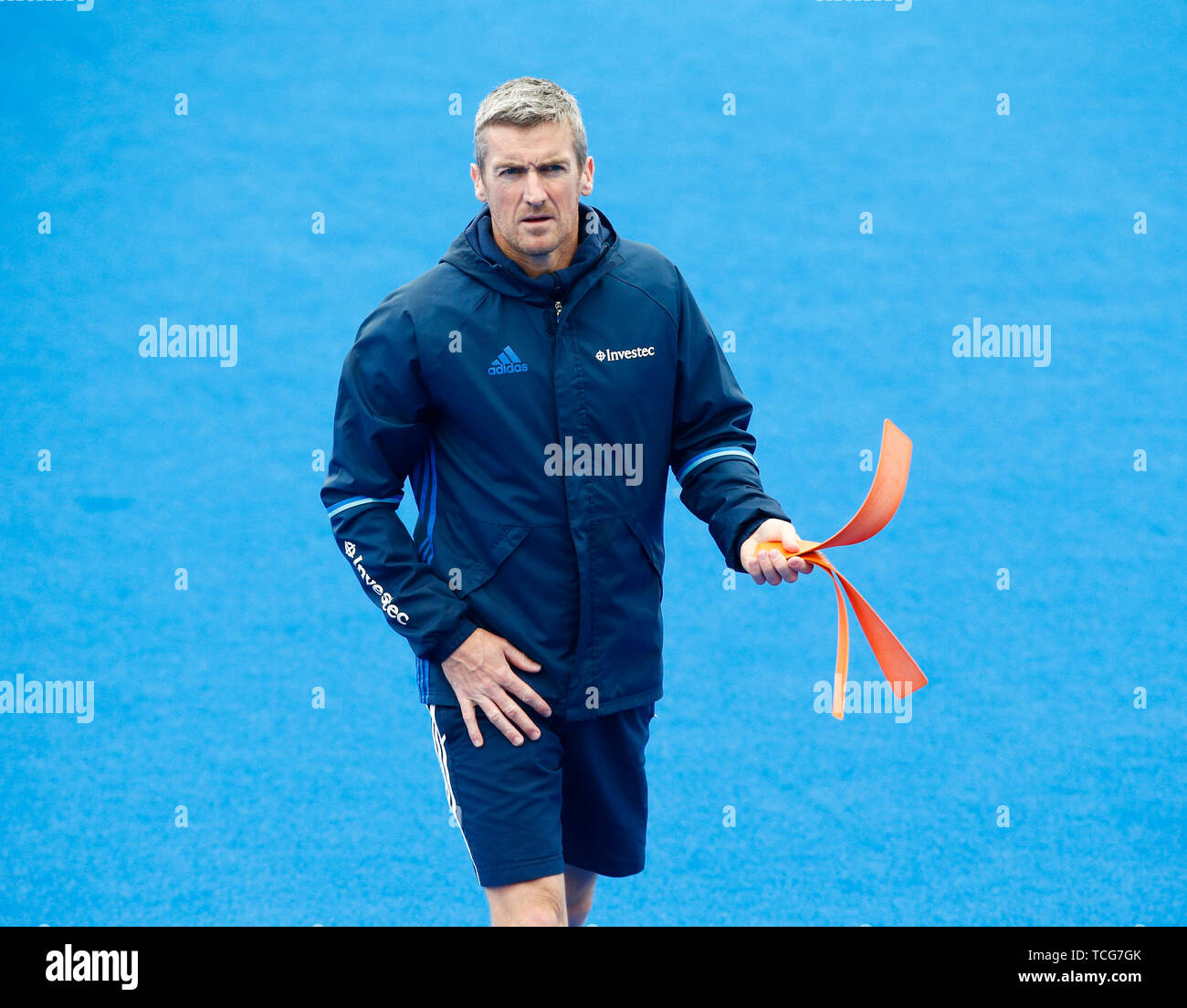 London, UK. 07th June, 2019. LONDON, England. June 07: David Ralph of Great Britain during FIH Pro League between Great Britain and Germany at Lee Valley Hockey and Tennis Centre on 07 June 2019 in London, England. Credit: Action Foto Sport/Alamy Live News Stock Photo
