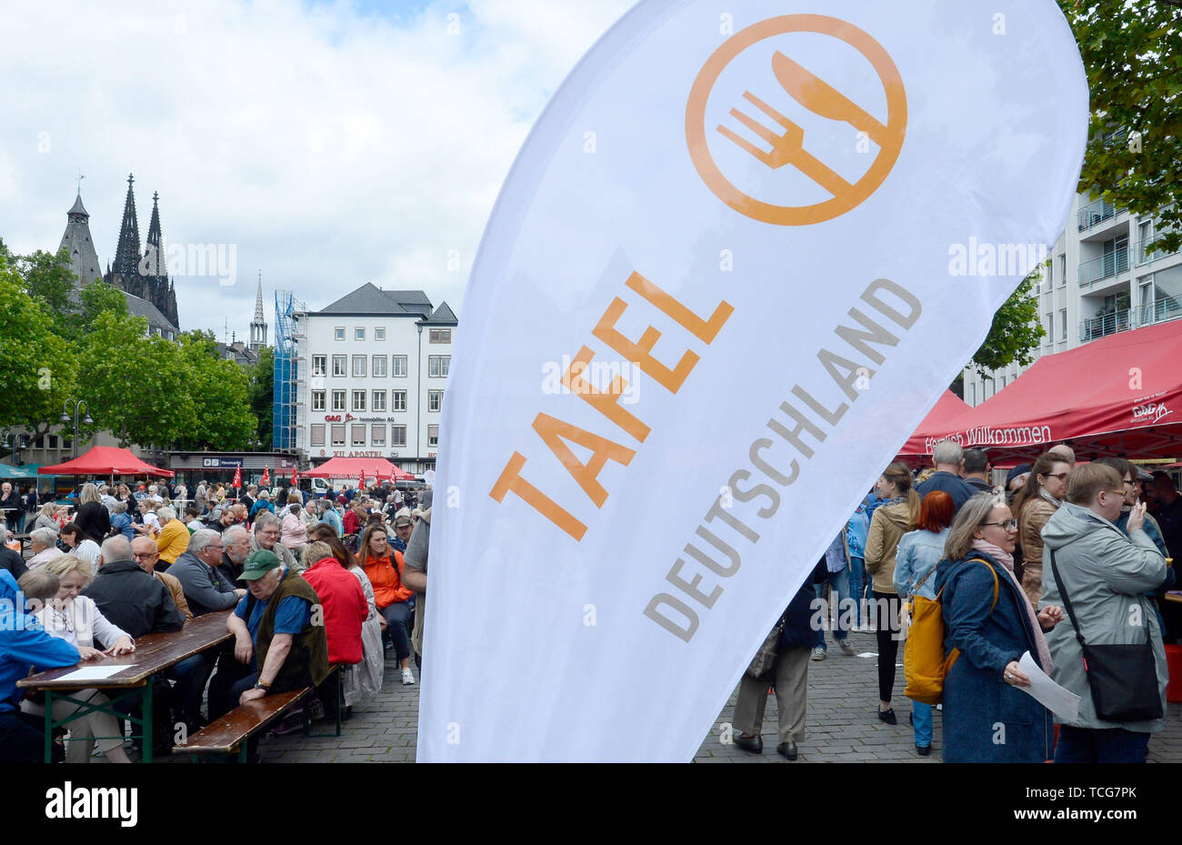 Cologne Germany 08th June 2019 People Dine At The Public