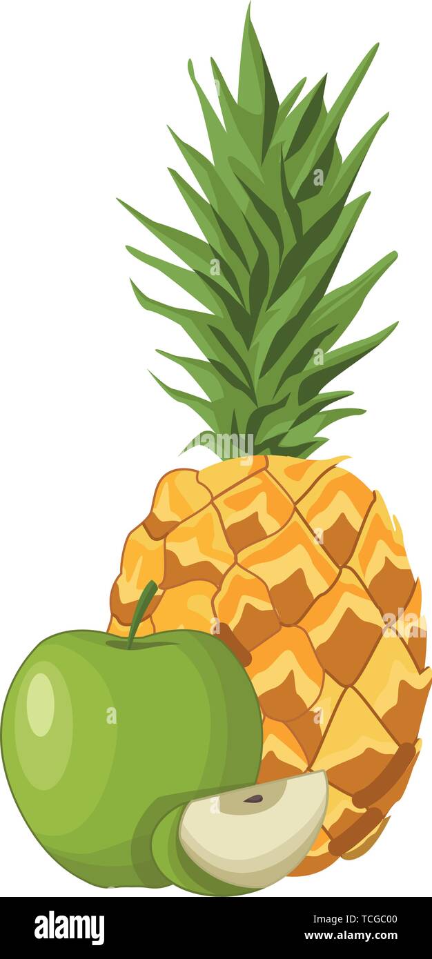 Fresh and delicious tropical fruits Stock Vector Image & Art - Alamy