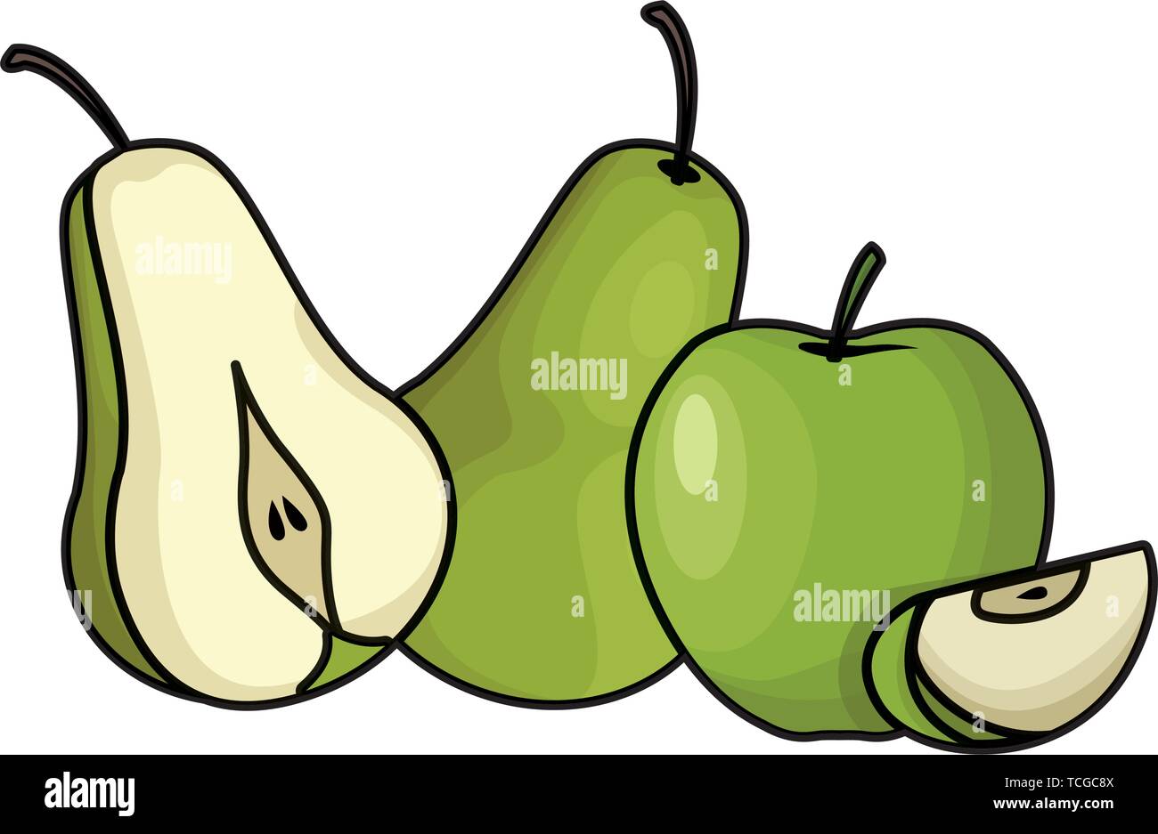 Fresh and delicious tropical fruits Stock Vector Image & Art - Alamy