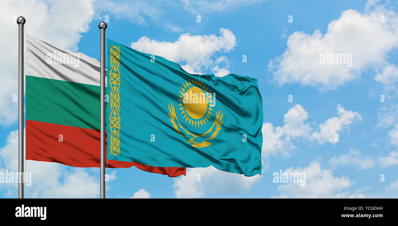 Bulgaria kazakhstan flag hi-res stock photography and images - Alamy
