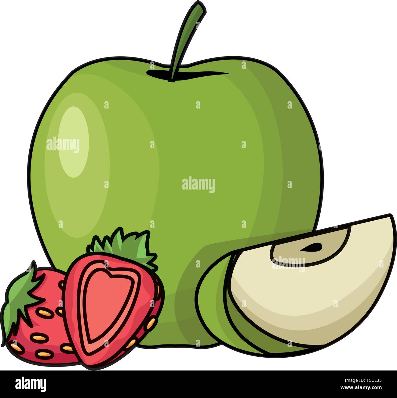 Fresh and delicious tropical fruits Stock Vector Image & Art - Alamy