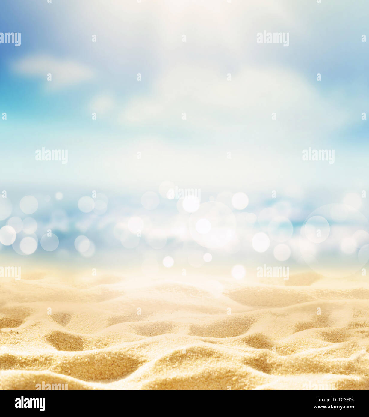 Summer beach background. Sand, sea and sky. Summer concept Stock Photo
