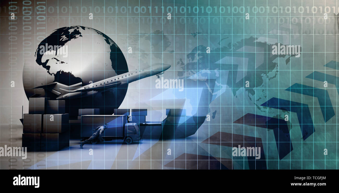 Logistics and Supply Chain Management Business Abstract Background ...