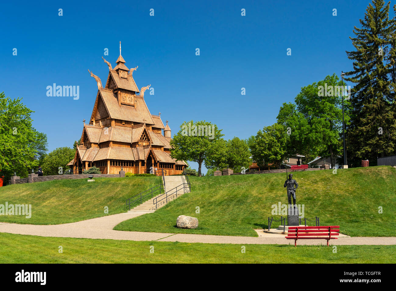 The Stave Church At The Scandinavian Heritage Park In Minot - 